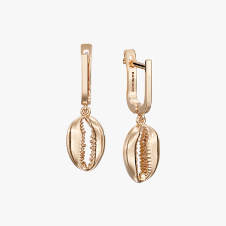 Seashell Gold Earrings